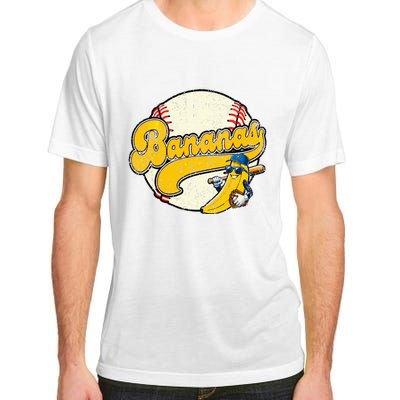 Lets Go Bananas Banana Playing Baseball Baseball Player Adult ChromaSoft Performance T-Shirt