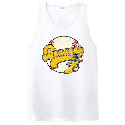 Lets Go Bananas Banana Playing Baseball Baseball Player PosiCharge Competitor Tank