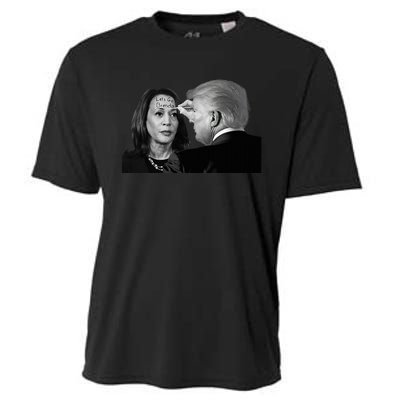 LetS Go Brenda Fun Trump Writes On Kamala HarrisS Forehead Cooling Performance Crew T-Shirt