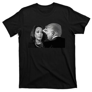 LetS Go Brenda Fun Trump Writes On Kamala HarrisS Forehead T-Shirt