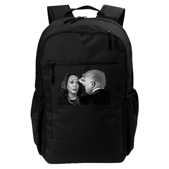 LetS Go Brenda Fun Trump Writes On Kamala HarrisS Forehead Daily Commute Backpack