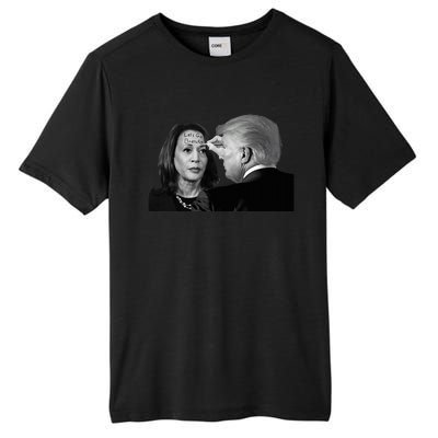 LetS Go Brenda Fun Trump Writes On Kamala HarrisS Forehead Tall Fusion ChromaSoft Performance T-Shirt