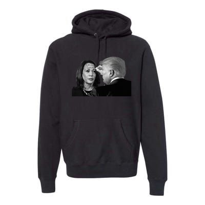 LetS Go Brenda Fun Trump Writes On Kamala HarrisS Forehead Premium Hoodie