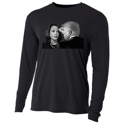 LetS Go Brenda Fun Trump Writes On Kamala HarrisS Forehead Cooling Performance Long Sleeve Crew