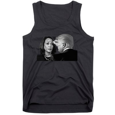 LetS Go Brenda Fun Trump Writes On Kamala HarrisS Forehead Tank Top