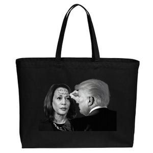 LetS Go Brenda Fun Trump Writes On Kamala HarrisS Forehead Cotton Canvas Jumbo Tote