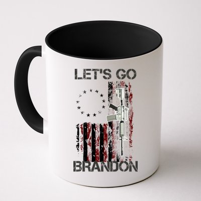 Let's Go Brandon Vintage American Flag Gun Rifle Mug