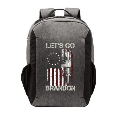 Let's Go Brandon Vintage American Flag Gun Rifle Vector Backpack