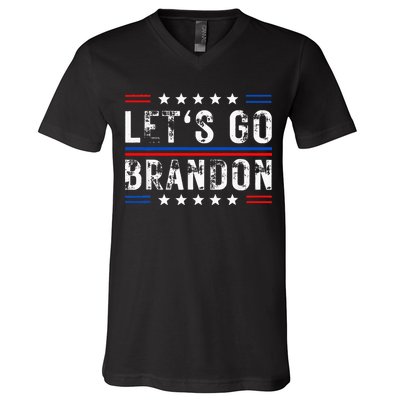 Lets Go Brandon Tee Funny Lets Go Brandon... V-Neck T-Shirt