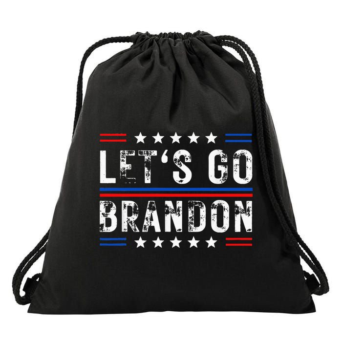 Lets Go Brandon Tee Funny Lets Go Brandon... Drawstring Bag