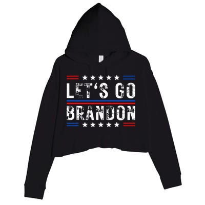 Lets Go Brandon Tee Funny Lets Go Brandon... Crop Fleece Hoodie