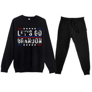 Lets Go Brandon Tee Funny Lets Go Brandon... Premium Crewneck Sweatsuit Set