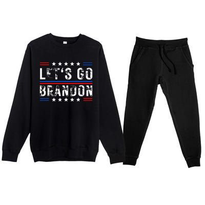 Lets Go Brandon Tee Funny Lets Go Brandon... Premium Crewneck Sweatsuit Set