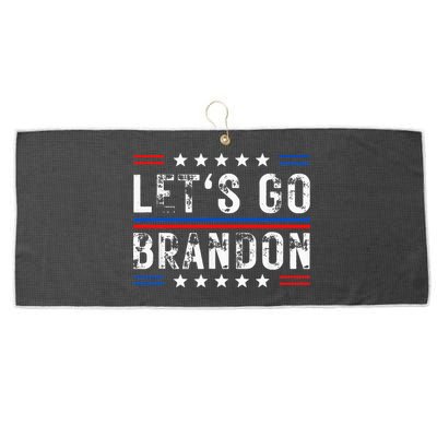Lets Go Brandon Tee Funny Lets Go Brandon... Large Microfiber Waffle Golf Towel