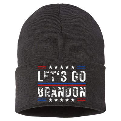 Lets Go Brandon Tee Funny Lets Go Brandon... Sustainable Knit Beanie