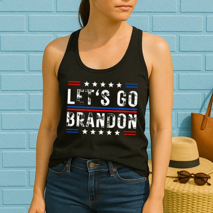 Lets Go Brandon Tee Funny Lets Go Brandon... Womens Tank Top