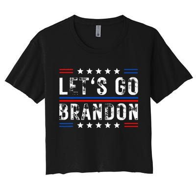 Lets Go Brandon Tee Funny Lets Go Brandon... Crop Top