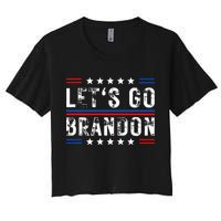 Lets Go Brandon Tee Funny Lets Go Brandon... Women's Crop Top Tee