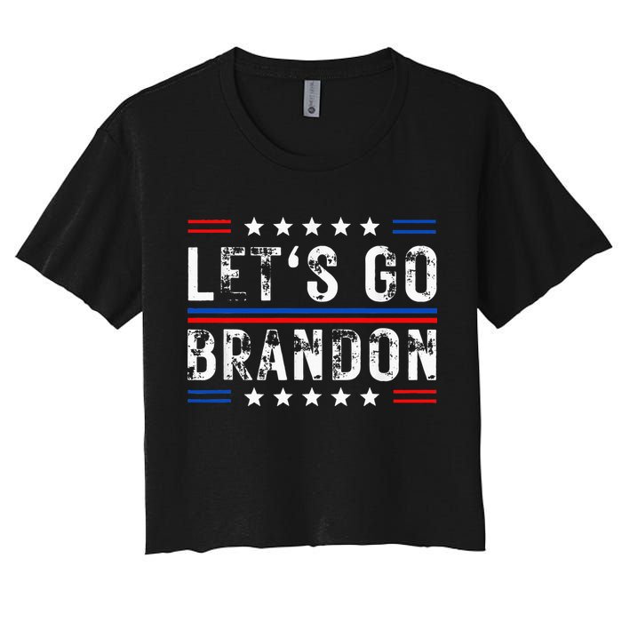 Lets Go Brandon Tee Funny Lets Go Brandon... Women's Crop Top Tee