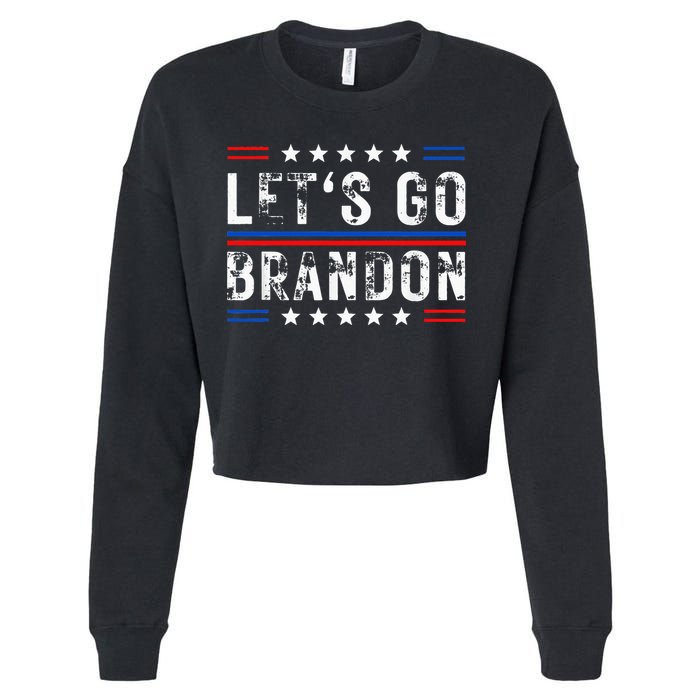 Lets Go Brandon Tee Funny Lets Go Brandon... Cropped Pullover Crew