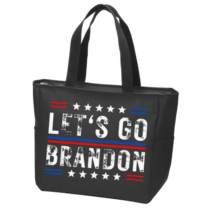 Lets Go Brandon Tee Funny Lets Go Brandon... Zip Tote Bag