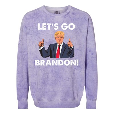 Let's Go Brandon Pro Trump Colorblast Crewneck Sweatshirt