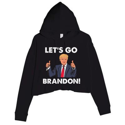Let's Go Brandon Pro Trump Crop Fleece Hoodie