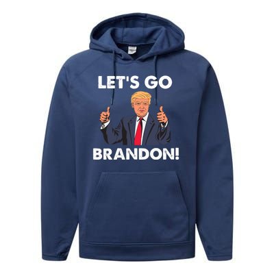 Let's Go Brandon Pro Trump Performance Fleece Hoodie