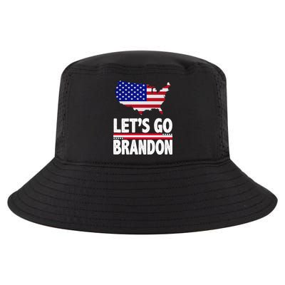 Let's Go Brandon USA American Flag Map Cool Comfort Performance Bucket Hat