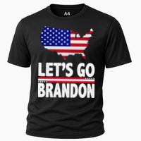 Let's Go Brandon USA American Flag Map Performance Shirt