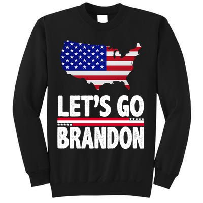 Let's Go Brandon USA American Flag Map Sweatshirt