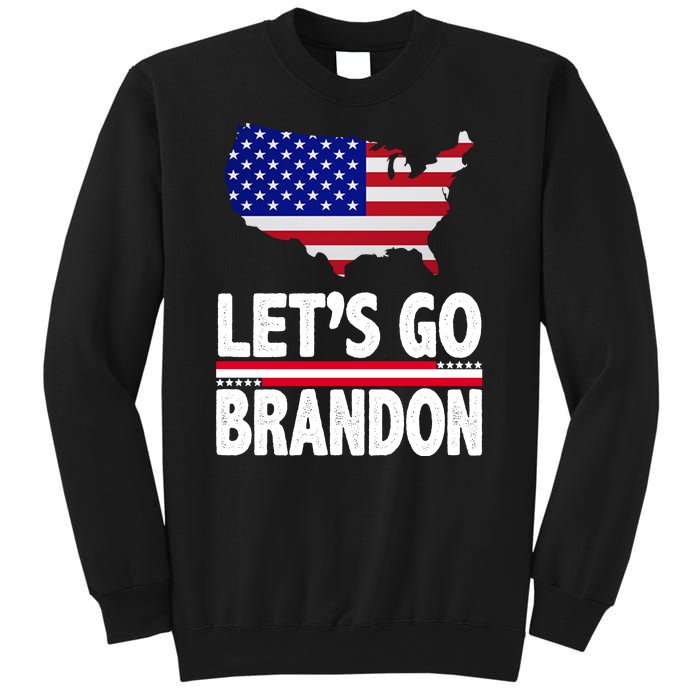 Let's Go Brandon USA American Flag Map Sweatshirt