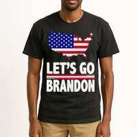 Let's Go Brandon USA American Flag Map Tall T-Shirt