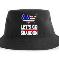 Let's Go Brandon USA American Flag Map Sustainable Bucket Hat