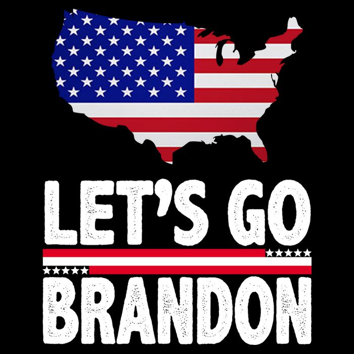 Let's Go Brandon USA American Flag Map Sustainable Bucket Hat