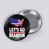 Let's Go Brandon USA American Flag Map Button