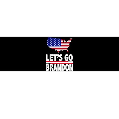 Let's Go Brandon USA American Flag Map Bumper Sticker