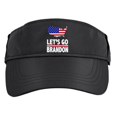 Let's Go Brandon USA American Flag Map Adult Drive Performance Visor