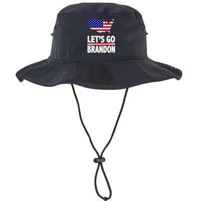 Let's Go Brandon USA American Flag Map Bucket Hat