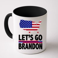 Let's Go Brandon USA American Flag Map Mug