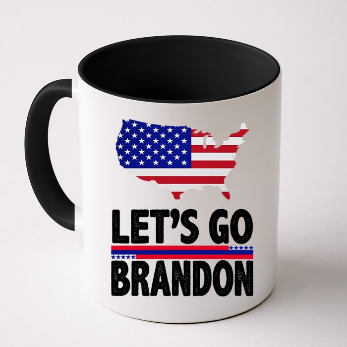 Let's Go Brandon USA American Flag Map Mug