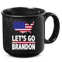 Let's Go Brandon USA American Flag Map 15oz Campfire Ceramic Mug