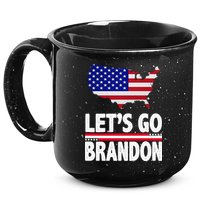 Let's Go Brandon USA American Flag Map 15oz Campfire Ceramic Mug