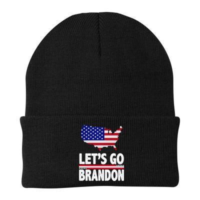 Let's Go Brandon USA American Flag Map Beanie