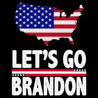 Let's Go Brandon USA American Flag Map Drawstring Bag