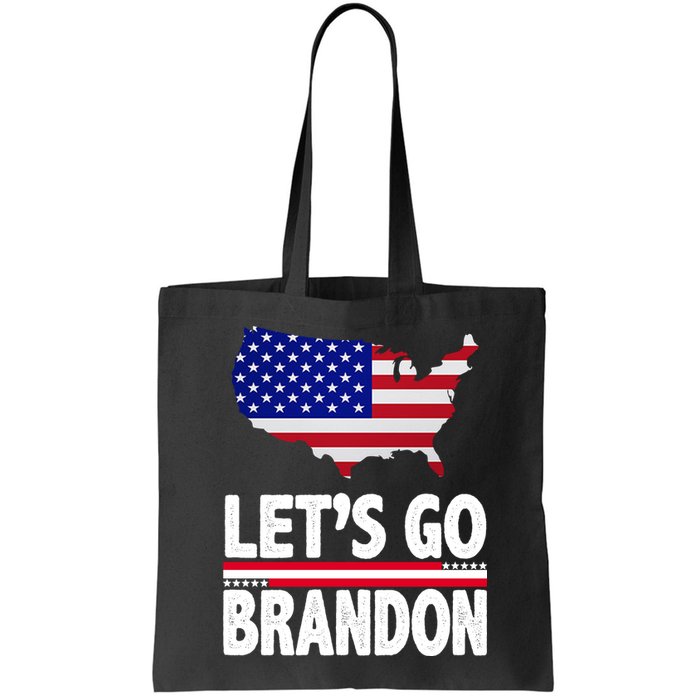 Let's Go Brandon USA American Flag Map Bag