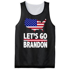 Let's Go Brandon USA American Flag Map Mesh Reversible Basketball Jersey Tank