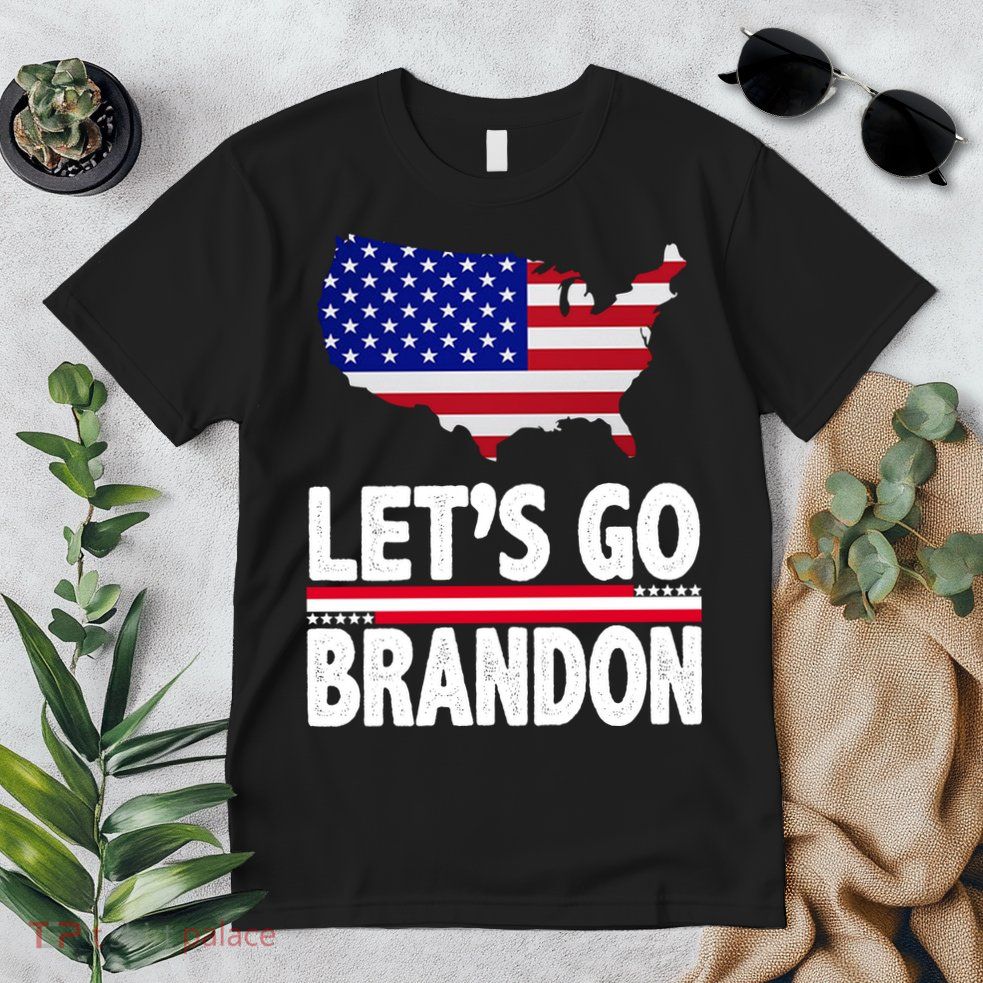 Let's Go Brandon USA American Flag Map Premium T-Shirt