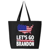Let's Go Brandon USA American Flag Map 25L Jumbo Tote