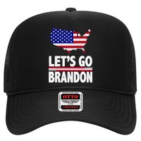 Let's Go Brandon USA American Flag Map Trucker Hat